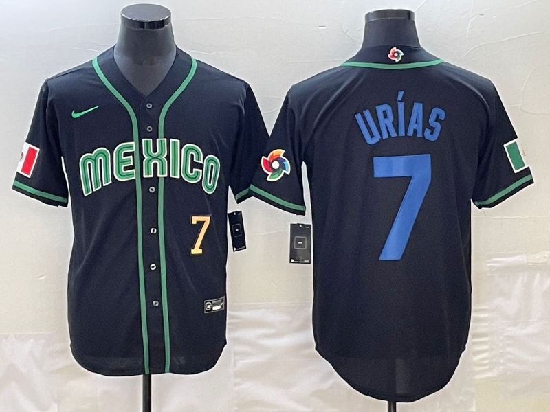 Men 2023 World Cub Mexico #7 Urias Black Nike MLB Jersey14->more jerseys->MLB Jersey